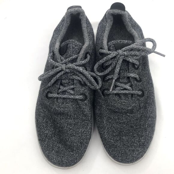 Allbirds Mottled Gray Wool Runner Lace Up Athletic Sneakers - Picture 4 of 14